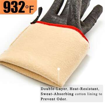 RAPICCA BBQ Grill Gloves: Heat & Oil Resistant for Perfect Grilling