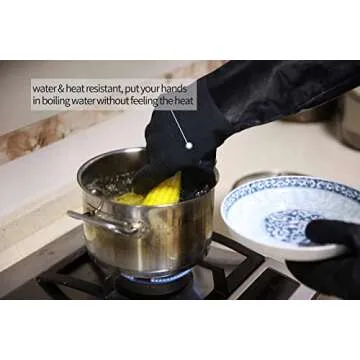 RAPICCA Heat Resistant BBQ Grill Gloves for Cooking