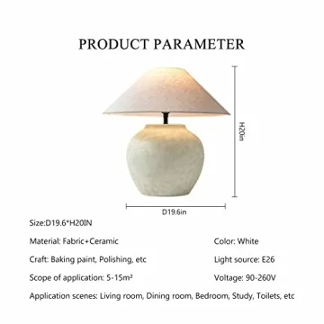 HUIBAOGONG Rustic Southwestern 20'' Ceramic Table Lamp