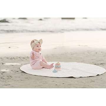 Marlowe & Co Stacking Ring Teether Toy, Soft Silicone Stacking Rings for Babies and Toddlers, 7 Piece Teether Set for Babies 6-12 Months (Classic)