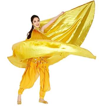 MUNAFIE Belly Dance Isis Wings for Performance & Costumes