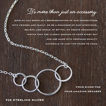 Sterling Silver 40th Birthday Gift - Four Circle Necklace