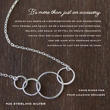 Sterling Silver 40th Birthday Gift - Four Circle Necklace