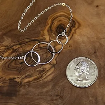 Sterling Silver 40th Birthday Gift - Four Circle Necklace
