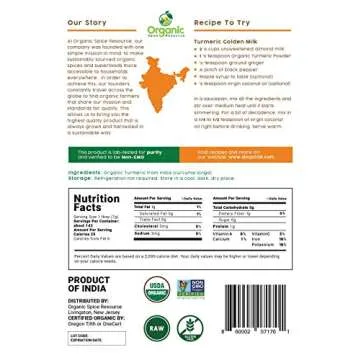 Organic Turmeric Powder w/Curcumin | 35.27 Ounce / 2.2 LBS | USDA Organics and Non-GMO | Lab Tested for Heavy Metal and Purity | 100% Raw and Natural by OSR