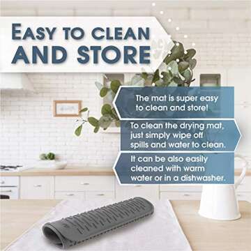 HOTPOP 18x16 Silicone Dish Drying Mat - Versatile Kitchen Essential