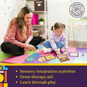 Special Supplies Sensory Mats for Early Learning Development, Tactile Textured Pads with Cute, Colorful Animals, Hand-On Play for Touch Sensitive Kids