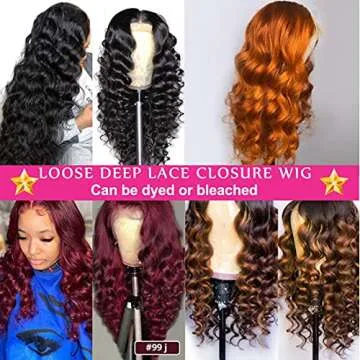 BINF Loose Deep 13x4 Lace Front Wigs Human Hair Loose Deep Wave Lace Frontal Wig Brazilian Virgin Human Hair Wigs for Black Women Pre Plucked 150% Density Natural Color 26 Inch