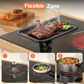 Traenvir 30 Inch Electric Cooktop with BBQ & Timer