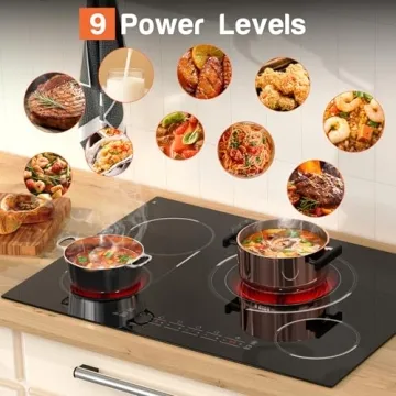 Traenvir 30 Inch Electric Cooktop with BBQ & Timer