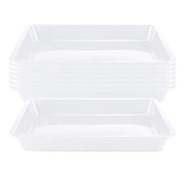 Versatile 8 Pack Activity Plastic Trays for Crafts, Art & More