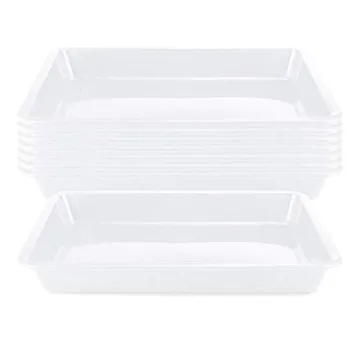 Versatile 8 Pack Activity Plastic Trays for Crafts, Art & More