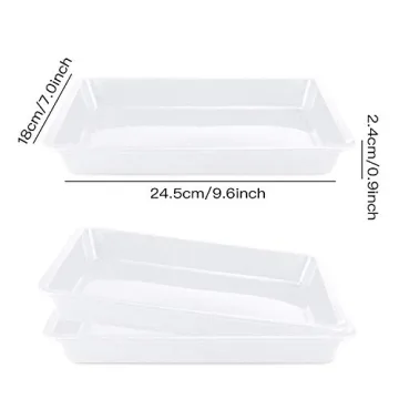 8 Pack Activity Plastic Trays for Kids Crafts and More
