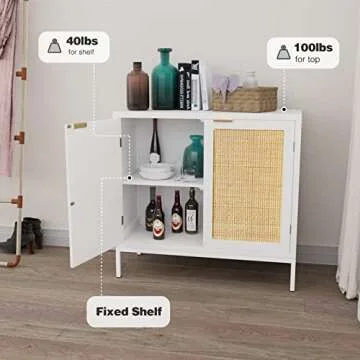 Stylish Anmytek Rattan Cabinet for Versatile Storage Solutions