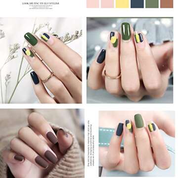 Arte Clavo 15ml Gel Nail Polish Set 15ML Emerald Dark Green Brown Color Gel Polish Soak Off LED Nail...