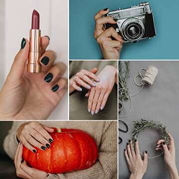 Arte Clavo 15ml Gel Nail Polish Set 15ML Emerald Dark Green Brown Color Gel Polish Soak Off LED Nail Polish Gel Professional Salon Manicure Home DIY, 0.5 Fl Ounce…