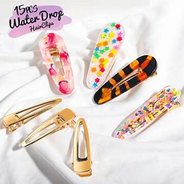 LEOBRO Gold Hair Clips, 50PCS Alligator Barrettes for Women, Girls, Crafts, DIY Hair Bows