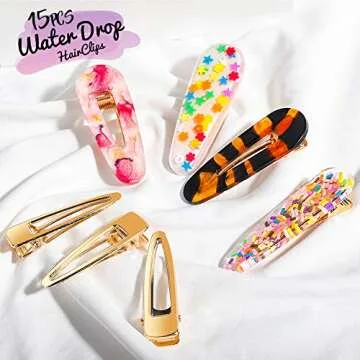 50PCS LEOBRO Gold Hair Clips for DIY Crafts and Styling