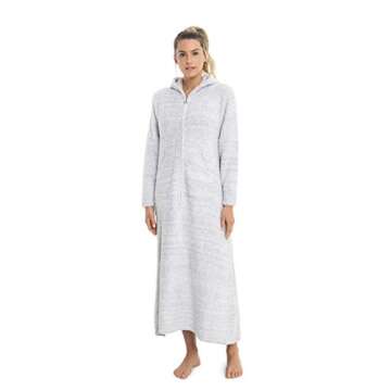 Barefoot Dreams Cozychic Women's Lounger, Heathered Oyster/White-Size S/M