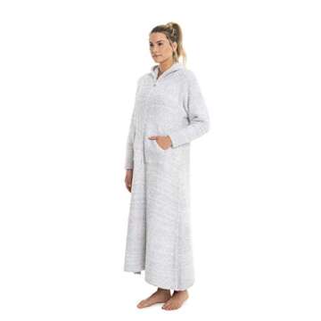 Barefoot Dreams Cozychic Women's Lounger, Heathered Oyster/White-Size S/M