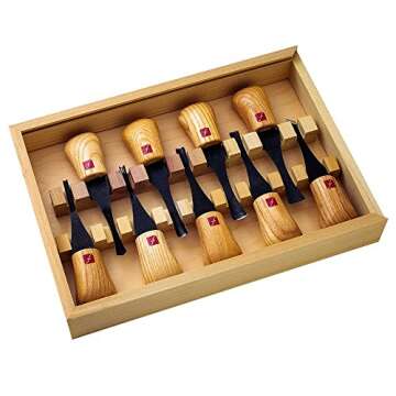 Flexcut 4-pc Super-Wide Format Palm Set, Includes #3 x7/8 inch, #6 x 13/16 inch, #8 x 11/16 inch and #9 x 9/16 inch. (FR704)