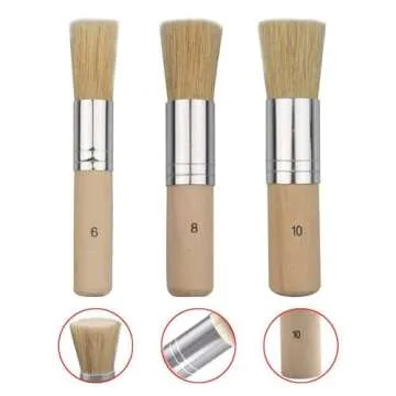 COCODE Wooden Stencil Brush Set for Artists and Crafters