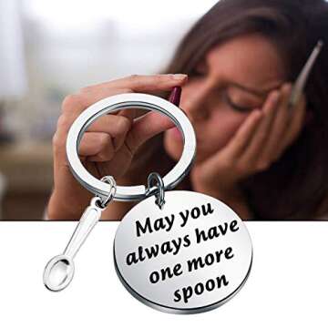 Spoon Theory Gift Fibromyalgia Gift May You Always Have One More Spoon Keychain Chronic Illness Gift (More Spoon Keychain)