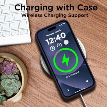 COFFKER iPhone 15 Pro Max Liquid Silicone Case - Shockproof Cover