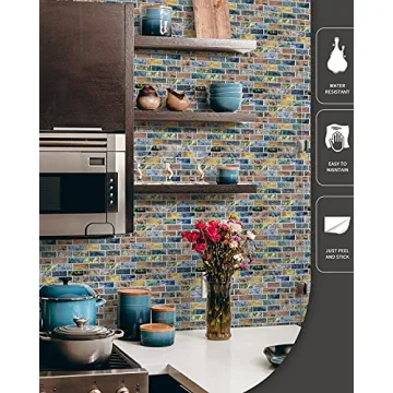 Art3d 10-Piece Peel & Stick Backsplash Tiles for Kitchens