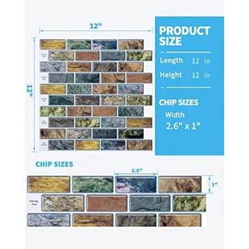 Art3d 10-Piece Peel & Stick Backsplash Tiles for Kitchens