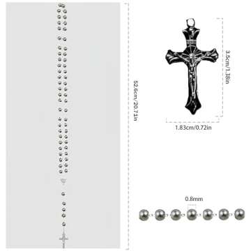 FLAFARY Rosary Set, First Communion Rosary for Girls and Boys, Rosary Beads Catholic for Men, Women ...