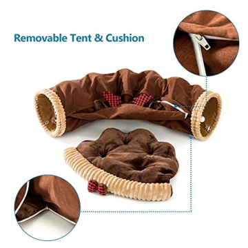 Versatile HIPIPET Cat Tunnel Bed for Indoor Cats and Pets