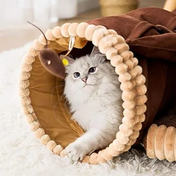 Versatile HIPIPET Cat Tunnel Bed for Indoor Cats and Pets