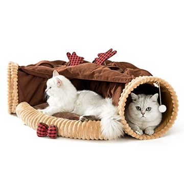 Versatile HIPIPET Cat Tunnel Bed for Indoor Cats and Pets