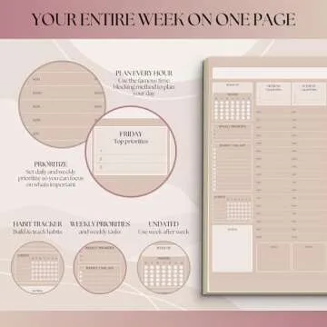 Weekly Hourly Planner Notepad for Productivity