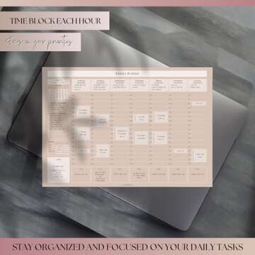 Weekly Hourly Planner Notepad for Productivity