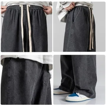 DOSLAVIDA Men's Hip Hop Jean Joggers for Comfort & Style