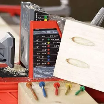 ARMOR TOOL Pocket Hole Screws - 1-1/2" Fine Thread Joinery Screws 100 Pack with Red Color Coat & Square Drive - AW-F-150-100