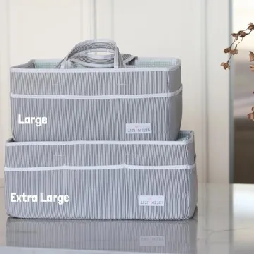 Lily Miles Extra Large Baby Diaper Caddy - Gray Organizer