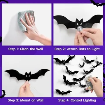 Kelumi Halloween Bats Lights for Spooky Decor