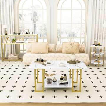 AWQM 3 Pieces Modern Coffee Set - Elegance Meets Functionality for Your Space