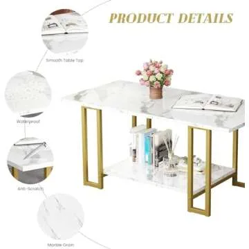 AWQM 3 Piece Modern Coffee Set for Stylish Living Rooms