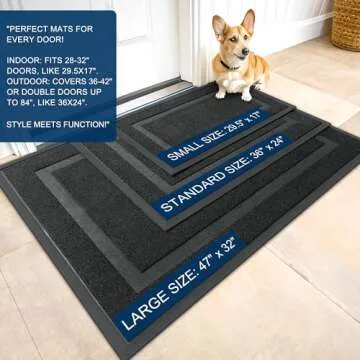 Stylish OLANLY Front Door Mat - Waterproof & Easy Clean