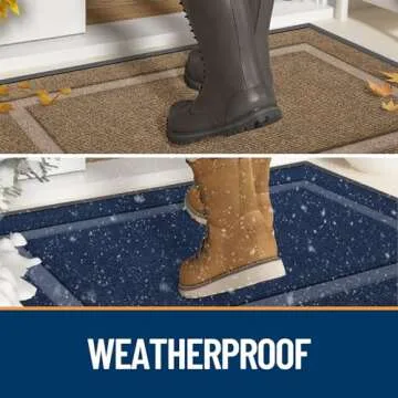 Stylish OLANLY Front Door Mat - Waterproof & Easy Clean