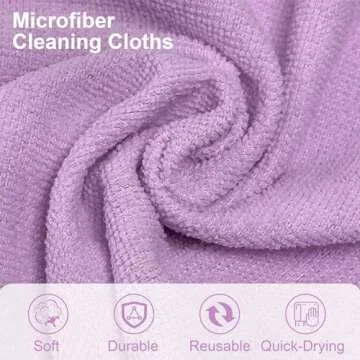 LIVOS Microfiber Cleaning Cloth Roll - 80 Pack, Reusable Paper Towels Purple Tear Away Towels, Microfiber Towels for Cars, Super Absorbent Lint Free Cleaning Rags for House,Kitchen,Window-11.5"x11.5"