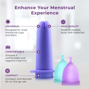 Ecoblossom Menstrual Cup Applicator - Easy, Comfortable Insertion