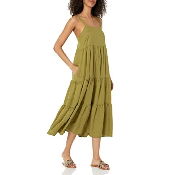 Stylish Women's Britt Tiered Maxi Dress for Casual Events