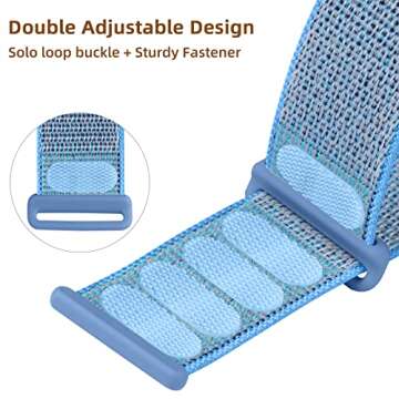 WJK 6 Pack Sport Nylon Apple Watch Bands for All Sizes