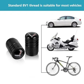 Tire Valve Stem Caps for Corvette C4 C6 C5 C7 C8 Z06