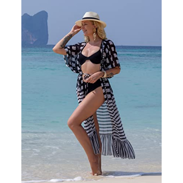 Stylish Bsubseach Beach Cover Up Lightweight Kimono